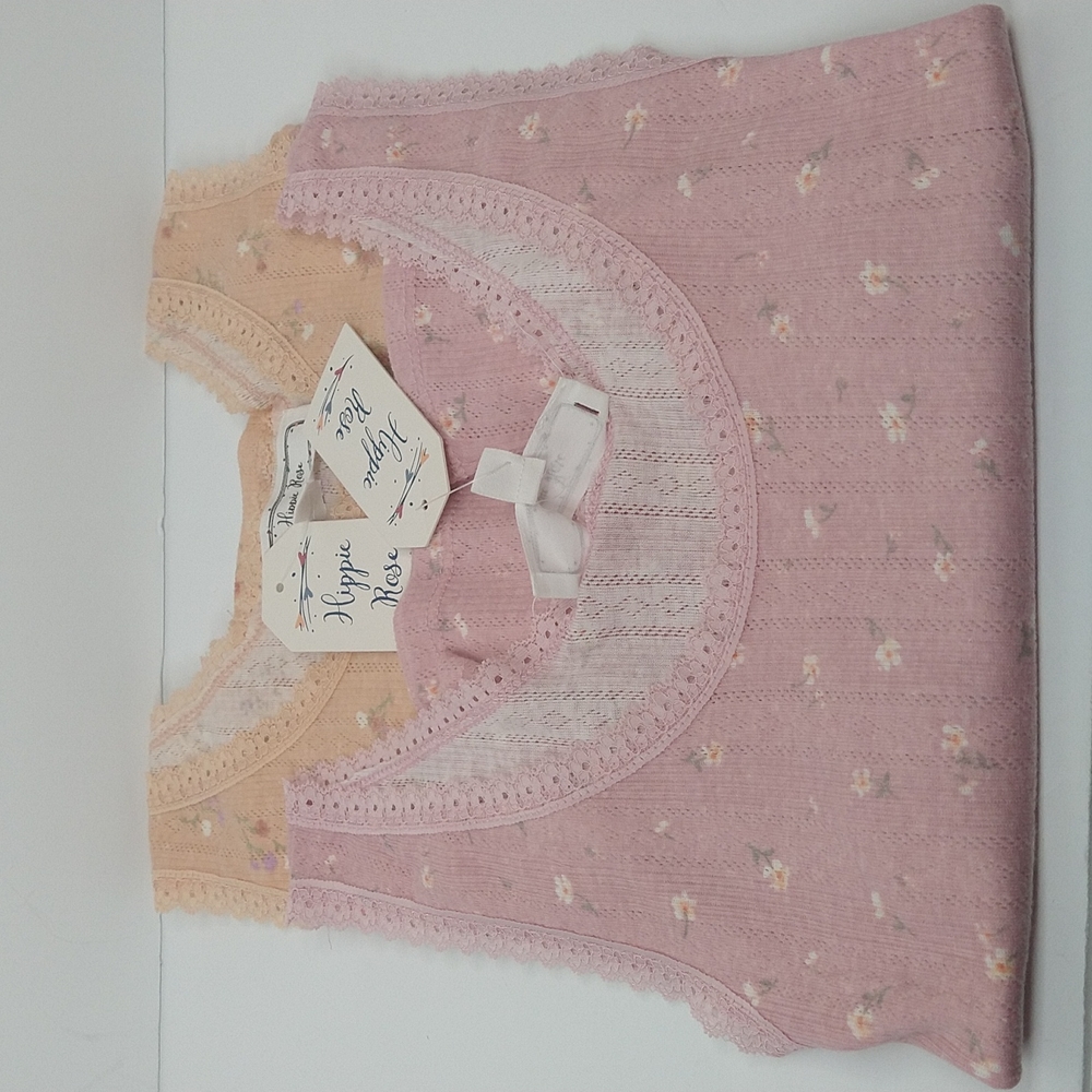 Hippie Rose Juniors' Lace-Trim Scoop-Neck Tank Top Size:XL
